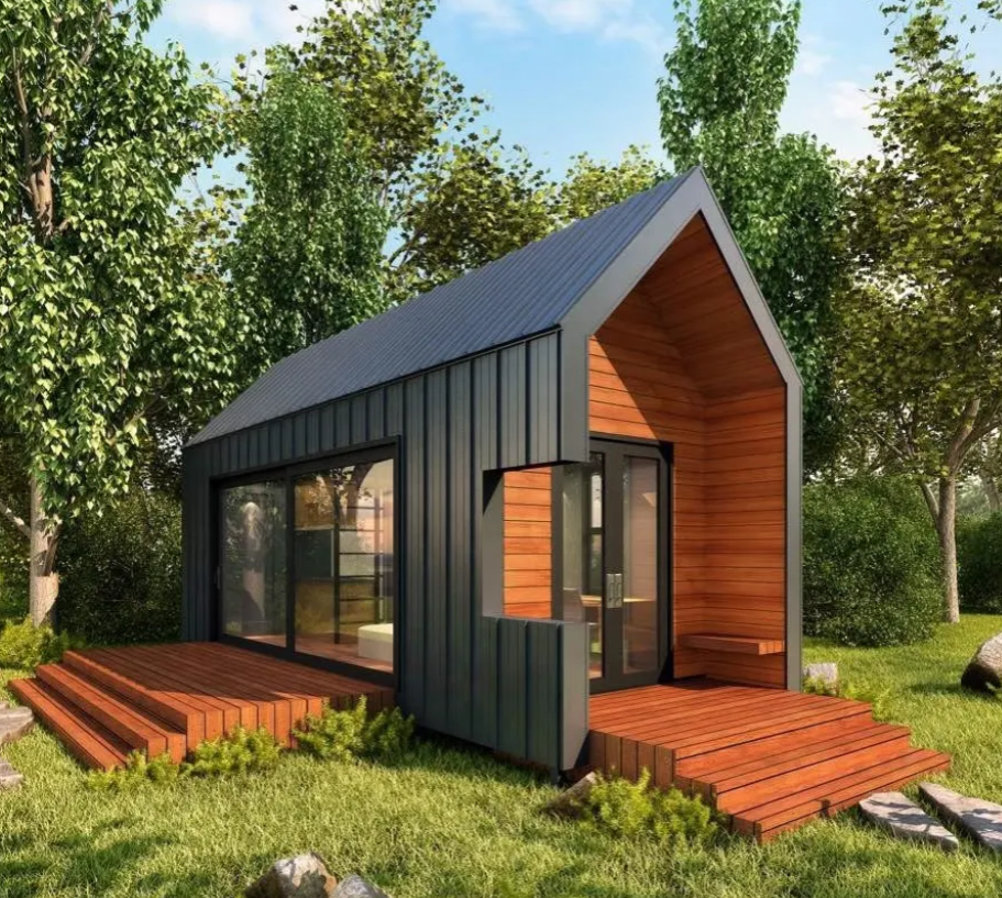 Quacent Sips Tiny Home Garden Office Flat Pack Tiny Prefab House Prefabricated House Luxurious Light Steel Frame Metal Homes